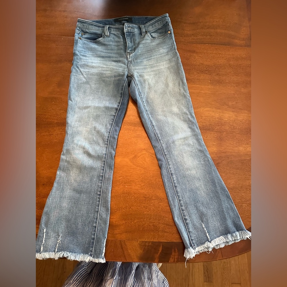 cropped flare jeans